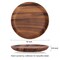 2 Pcs 10 Inch Acacia Wood Dinner Plates Set for Eating Wooden Round Charcuterie Boards Kitchen Serving Platters for Food Dishes Cheese Tray Dessert Salad Plate Wood Charger Plates Decorative Trays